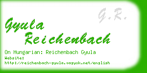 gyula reichenbach business card